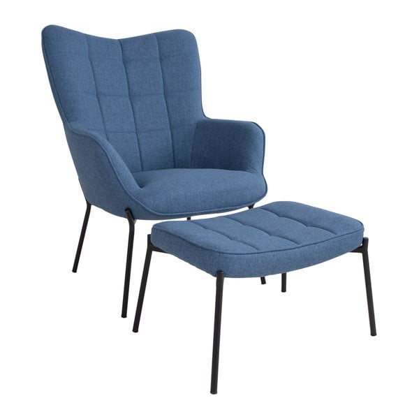 Niebieski fotel House Nordic Glasgow-image-4