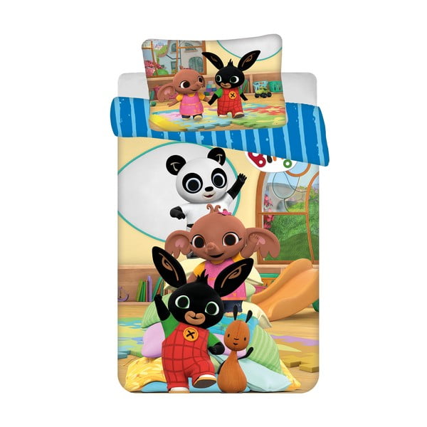 Bawełniana pościel dziecięca do łóżeczka 100x135 cm Bing Bunny "Tower" – Jerry Fabrics
