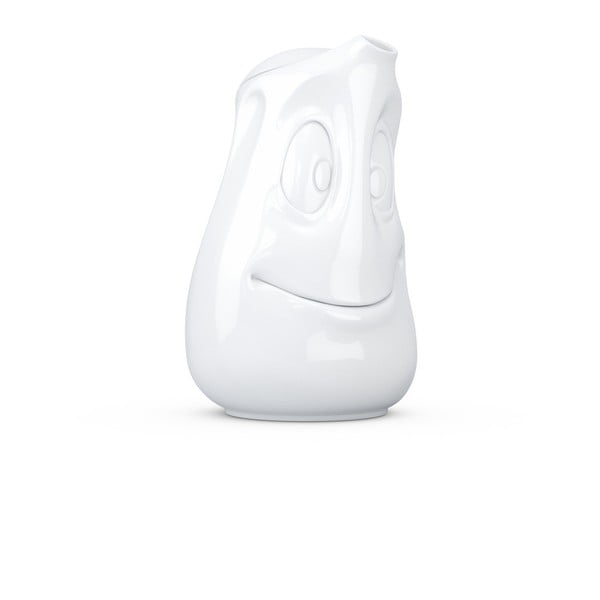 Biały roześmiany porcelanowy dzbanek do herbaty 58products, 1,2 l-image-3