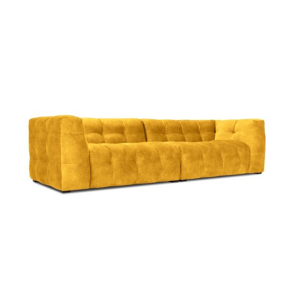 Żółta aksamitna sofa Windsor & Co Sofas Vesta, 280 cm-image-3