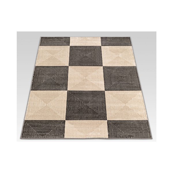 Dywan Webtappeti Reflex Brown Chess, 140x200 cm-image-1