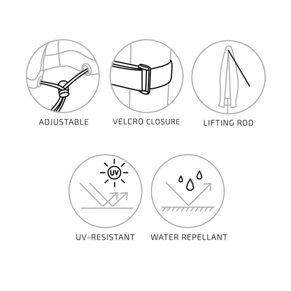 Czarny pokrowiec na parasol ø 35 cm – House Nordic-image-2