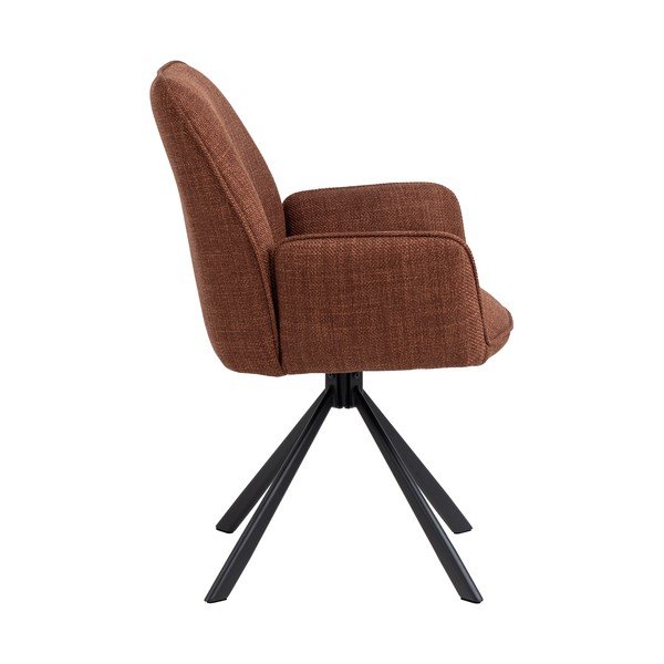 Ceglaste tapicerowane fotele jadalniane zestaw z podłokietnikami 2 szt. Glenda – Actona-image-3