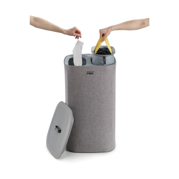 Szary tekstylny kosz na pranie Joseph Joseph Tota, 60 l-image-4