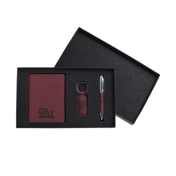 Czerwony
  komplet na prezent z portfelem, piórem i breloczykiem na klucze InArt
  Business