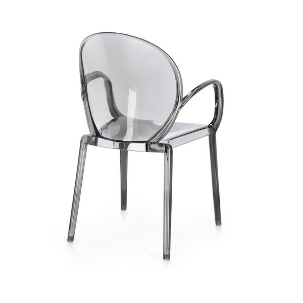 Szare plastikowe krzesło ogrodowe Camilla – Bizzotto-image-4