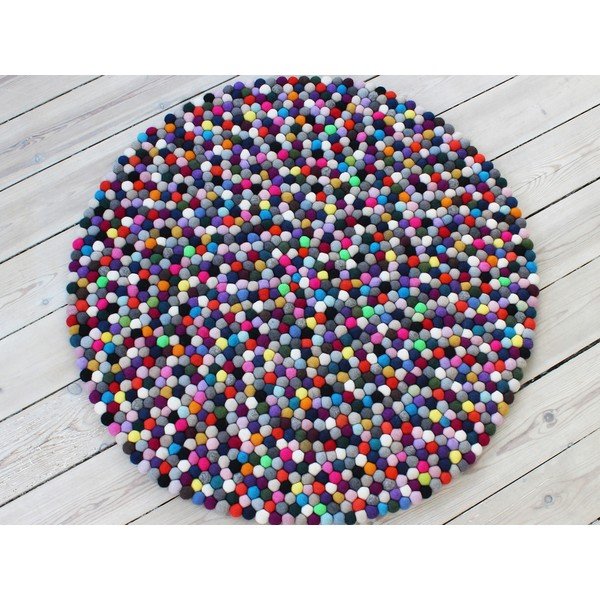 Wełniany dywan kulkowy Wooldot Ball Rugs Multi Pang, ⌀ 200 cm-image-1