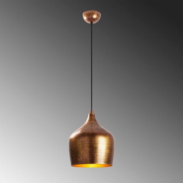 Lampa wisząca w kolorze miedzi z metalowym kloszem ø 20 cm Murek – Opviq lights