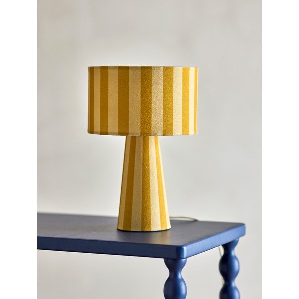 Żółta tekstylna lampa stołowa z tekstylnym kloszem (wysokość 30 cm) Emmie – Bloomingville-image-2