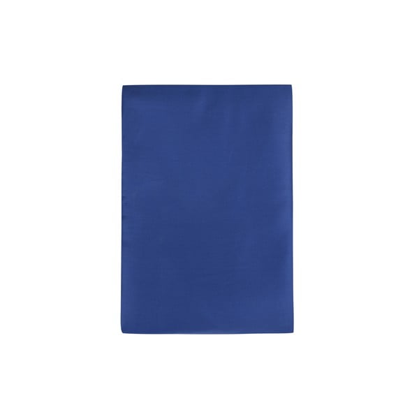Ciemnoniebieske prześcieradło z satyny bawełnianej z gumką 140x200 cm – Mijolnir