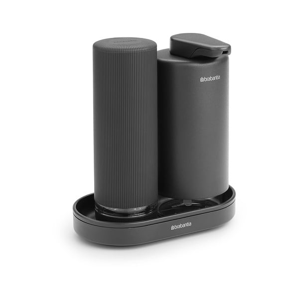 Szary plastikowy stojak na akcesoria do mycia naczyń SinkStyle – Brabantia