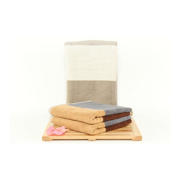 Zestaw 3 ręczników Felix Ivory, 50x100 cm
