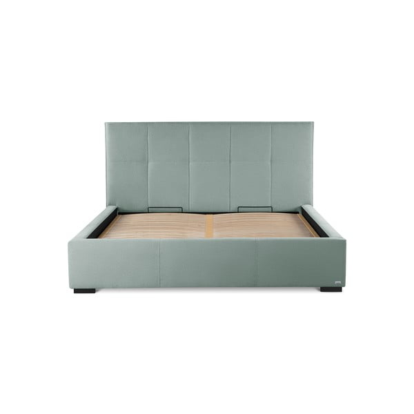 Miętowe łóżko ze schowkiem Guy Laroche Home Allure, 140x200 cm