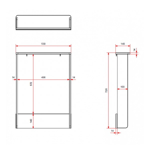 Biały przewijak (głębokość pasującej komody 57 cm) Amori – Vipack-image-2