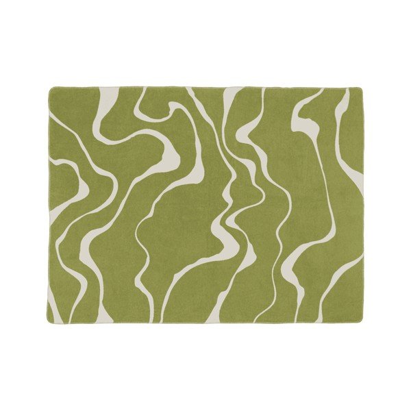 Zielono-kremowy koc 150x200 cm Felu – noo.ma