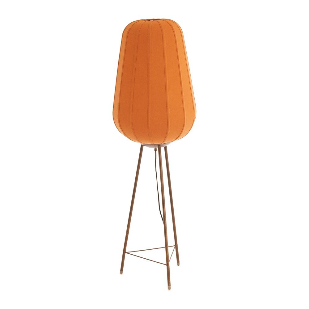Lampa stojąca w kolorze terakoty z tekstylnym kloszem (wysokość 133 cm) Bibury – Light & Living