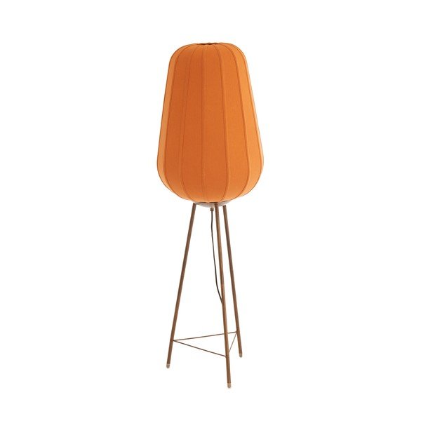 Lampa stojąca w kolorze terakoty z tekstylnym kloszem (wysokość 133 cm) Bibury – Light & Living