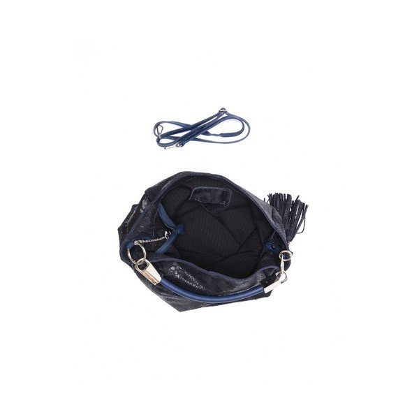 Skórzana torebka Classic 889 Blu Scuro-image-2