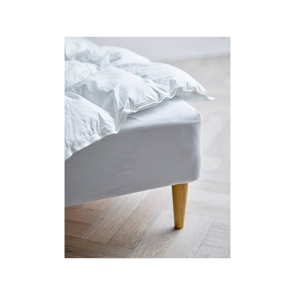 Białe prześcieradło z bawełny organicznej z gumką 180x200 cm Calm – Södahl-image-2