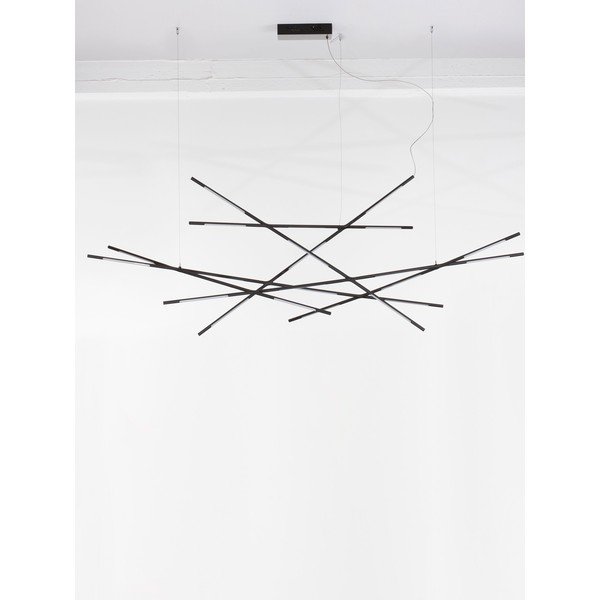 Czarna metalowa lampa wisząca LED ze ściemniaczem z kloszem ze szkła akrylowego Raccio – Nova Luce-image-4