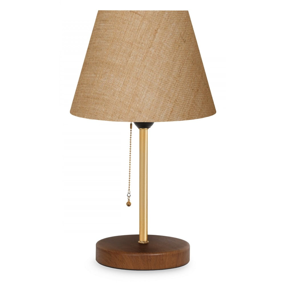 Beżowa lampa stołowa z tekstylnym kloszem (wysokość 14 cm) Mardin – Opviq lights