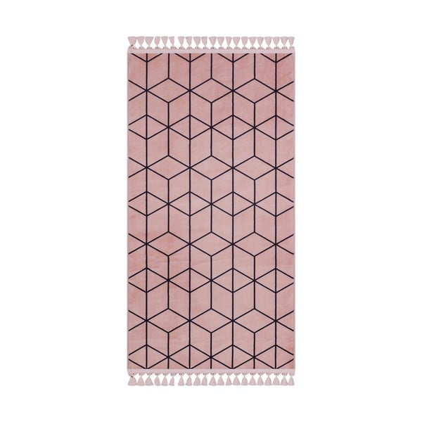 Różowy chodnik odpowiedni do prania 300x80 cm − Vitaus