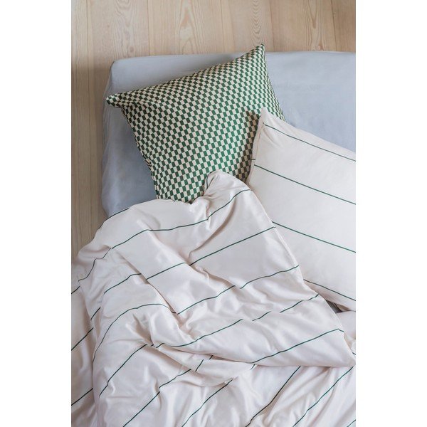 Beżowa pościel jednoosobowa z satyny bawełnianej 140x200 cm Align – Mette Ditmer Denmark-image-1