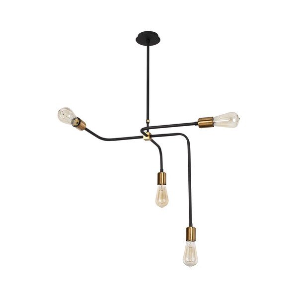 Czarna metalowa lampa wisząca Opviq lights Iris