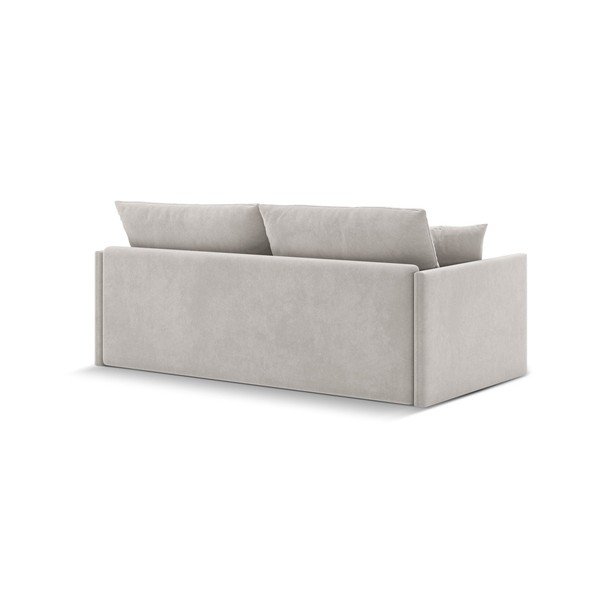 Beżowa aksamitna rozkładana sofa 209 cm Shannon – Cosmopolitan Design-image-4