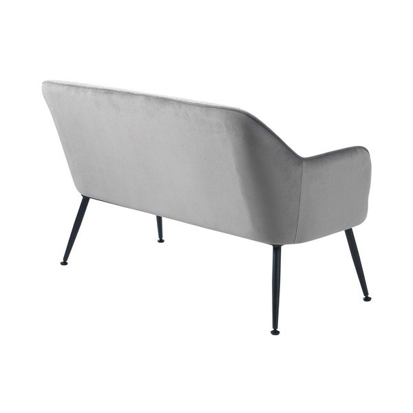 Jasnoszara aksamitna sofa 129 cm Berrie – Unique Furniture-image-4