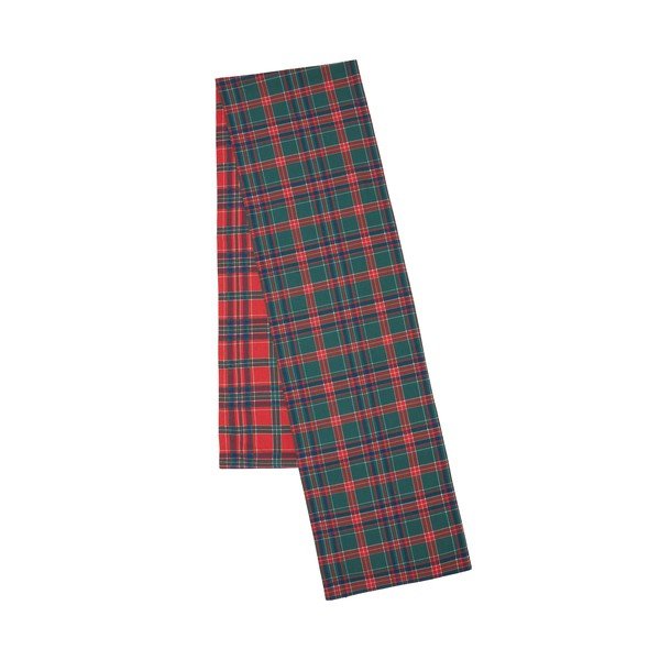 Bawełniany bieżnik ze świątecznym motywem 220x32 cm Christmas Tartan Check – Catherine Lansfield-image-3