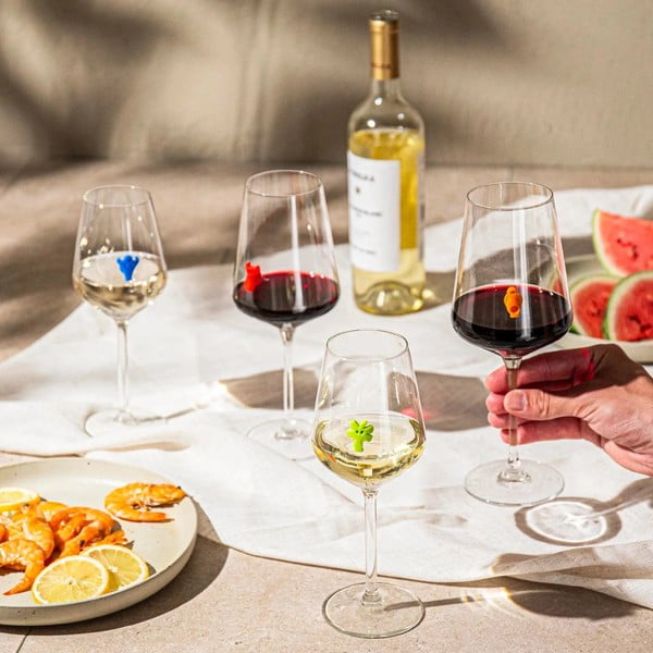 Silikonowe znaczniki na kieliszki Paty people – VacuVin-image-1