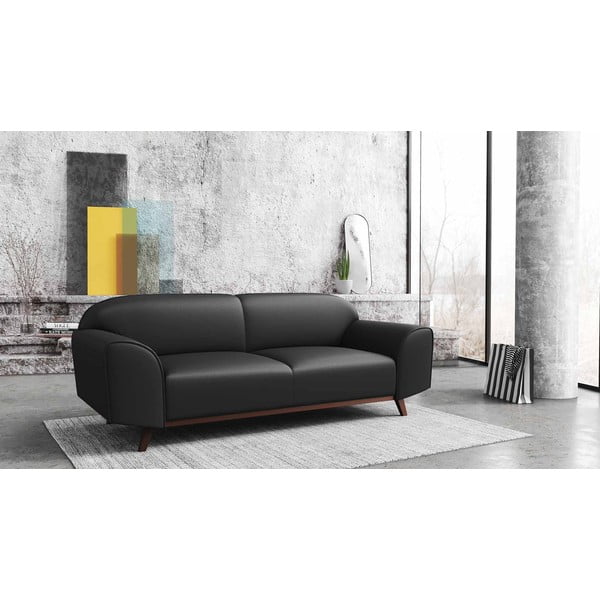 Ciemnoszara skórzana sofa 193 cm Nesbo – MESONICA-image-1