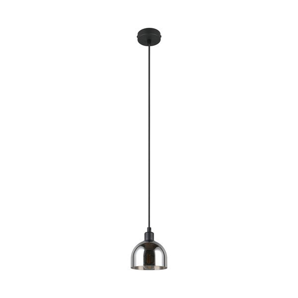 Lampa wisząca w czarno-srebrnym kolorze ze szklanym kloszem ø 12 cm Molly – Trio