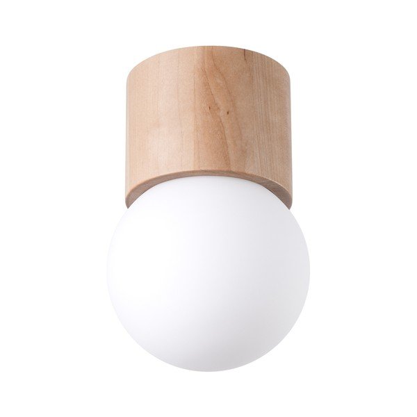 Biało-naturalna lampa sufitowa ze szklanym kloszem ø 12 cm Surtur – Sollux