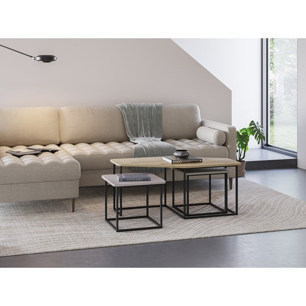 Stoliki zestaw 3 szt. 60x111,5 cm Zoya – Marckeric-image-1