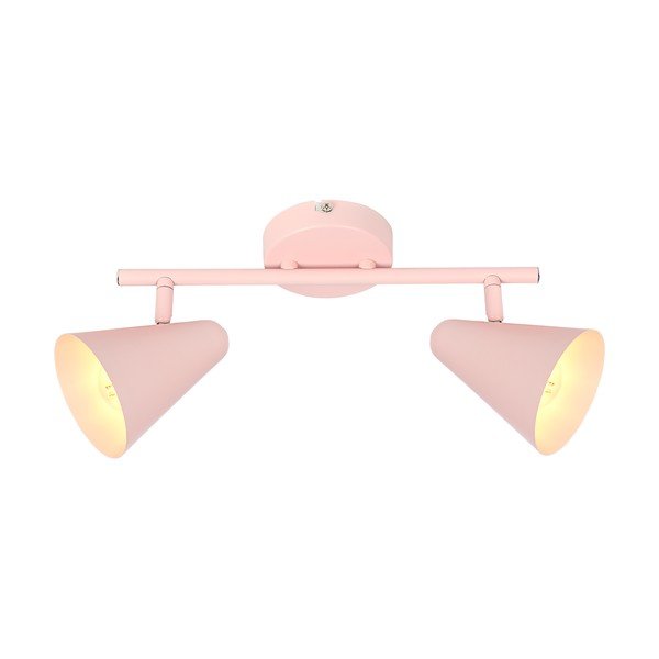 Jasnoróżowa lampa sufitowa z metalowym kloszem 42x10 cm Amor – Candellux Lighting