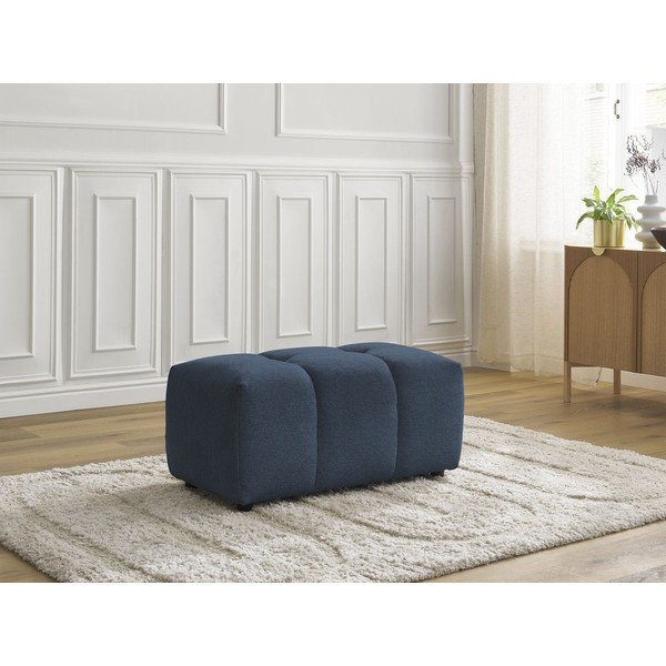 Niebieski podnóżek z tkaniny szenilowej Roxelane – Bobochic Paris-image-1