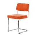 Pomarańczowe sztruksowe krzesło Rupert – Unique Furniture