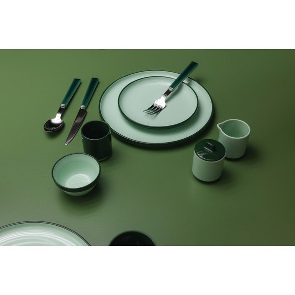 Zielony kamionkowy talerz ø 26 cm Duo – ONA-image-1
