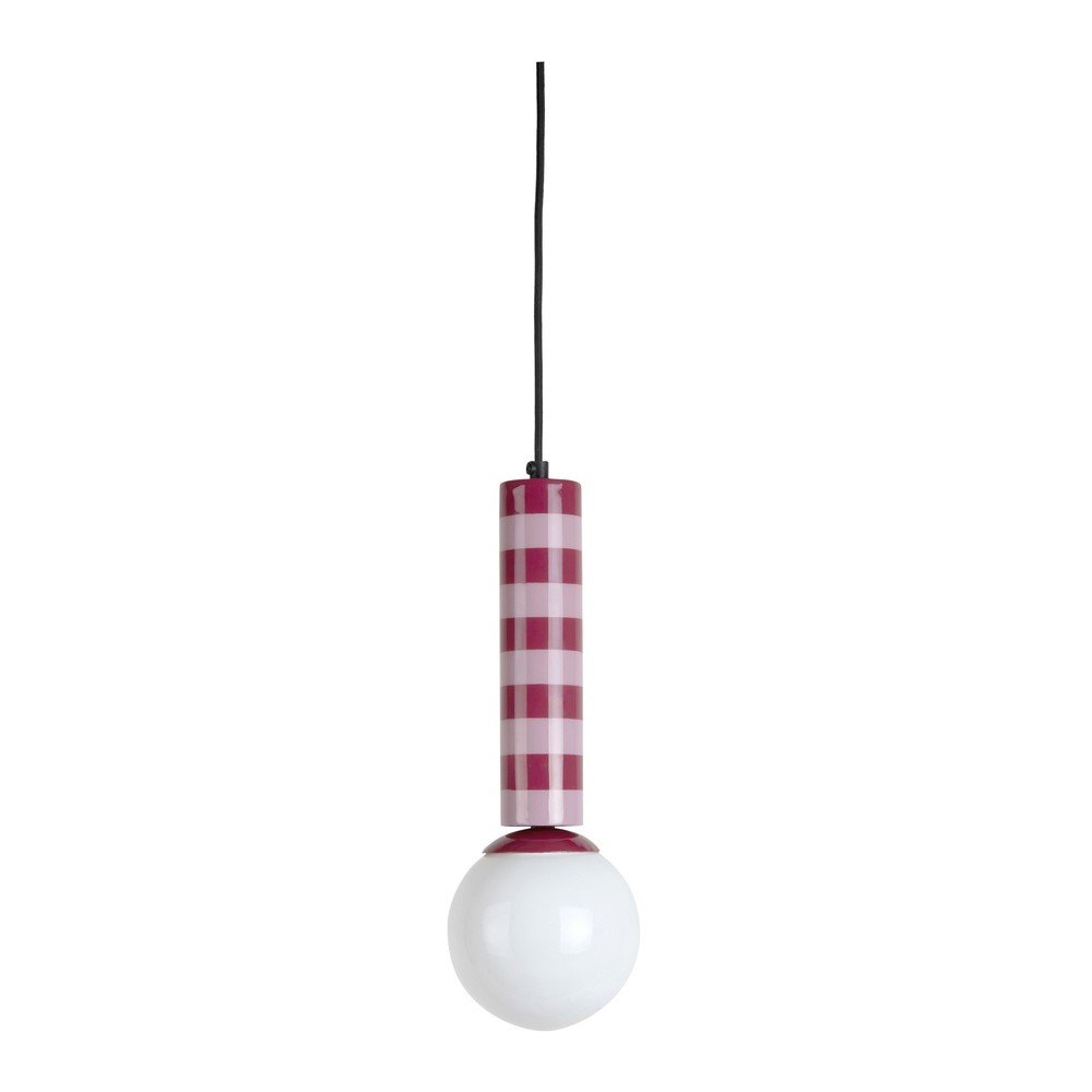 Fioletowa metalowa lampa wisząca ø 12 cm Rayado – Leitmotiv