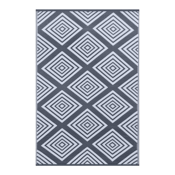 Szaro-biały dwustronny dywan zewnętrzny Green Decore Legend, 150x240 cm
