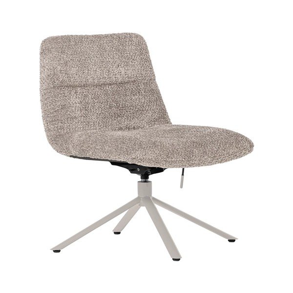 Jasnoszary obrotowy fotel z materiału bouclé Soren – WOOOD