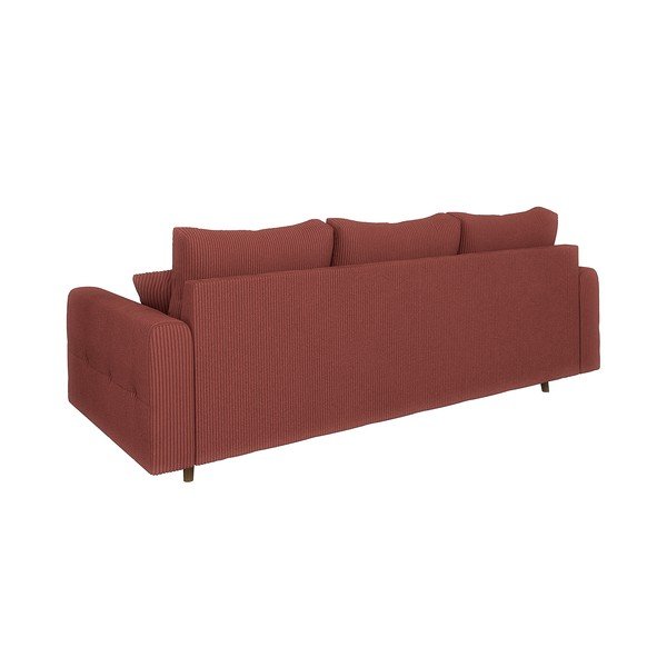 Ceglasta sztruksowa sofa 210 cm Ariella – Ropez-image-2
