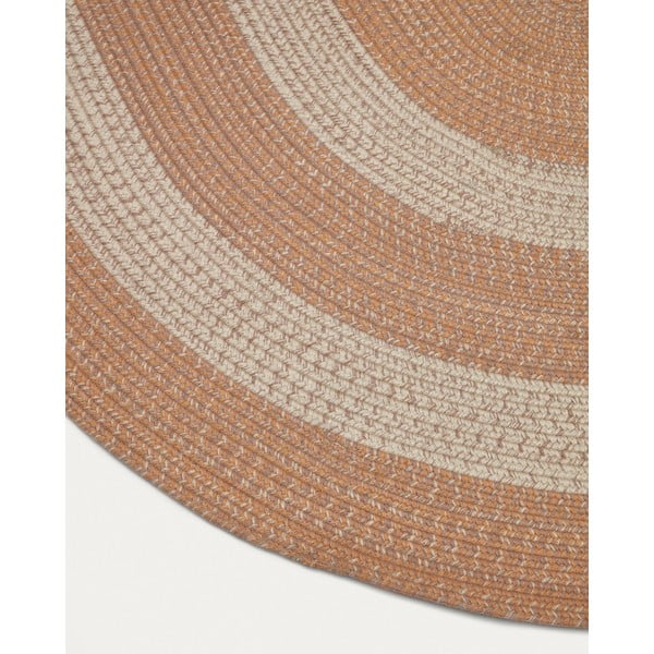 Brzoskwiniowy dywan odpowiedni na zewnątrz z włókien z recyklingu 160x230 cm Leeith – Kave Home-image-3