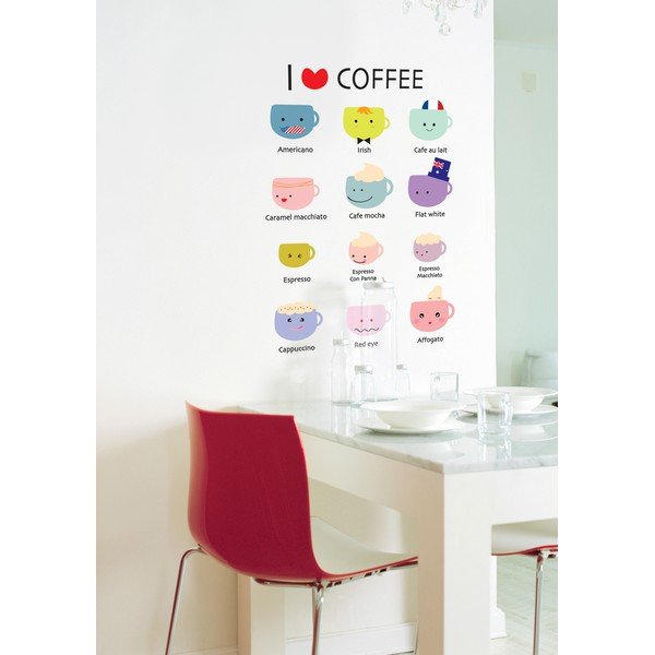 Zestaw naklejek I Love Coffee-image-1