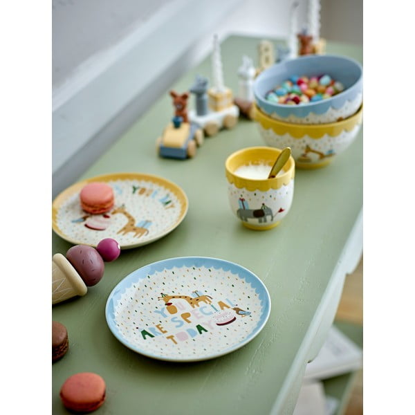 Żółto-kremowa kamionkowa miska dla dzieci ø 13,5 cm Celebrate – Bloomingville Mini-image-1