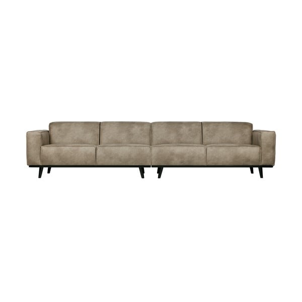 Szara sofa z imitacji skóry BePureHome Statement, 372 cm
