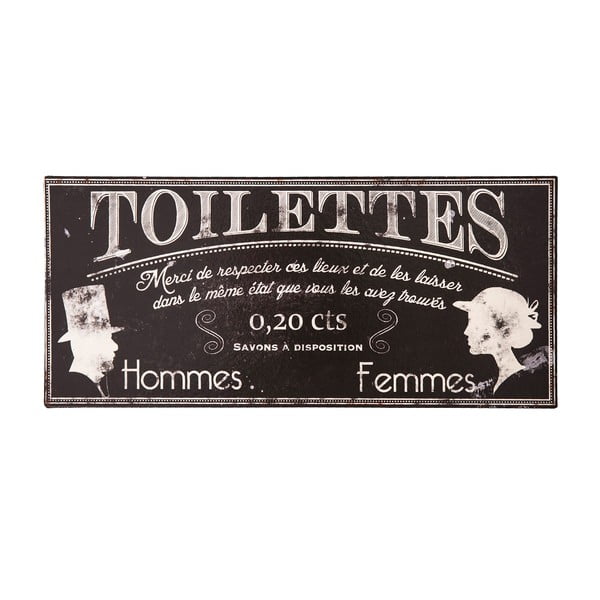 Metalowa tabliczka 36x16 cm Toilettes – Antic Line