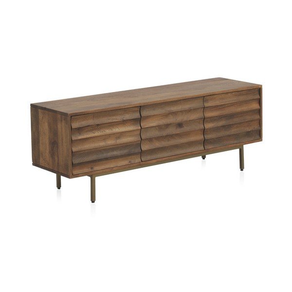 Szafka pod TV z litego drewna mango 140x51 cm Ripple – Geese-image-3